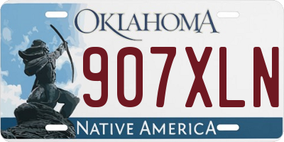 OK license plate 907XLN