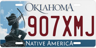 OK license plate 907XMJ