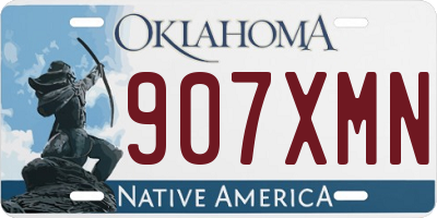 OK license plate 907XMN