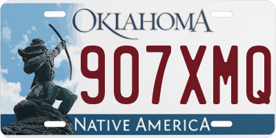OK license plate 907XMQ