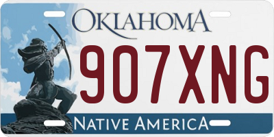 OK license plate 907XNG