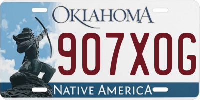 OK license plate 907XOG