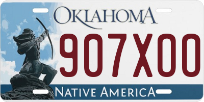 OK license plate 907XOO