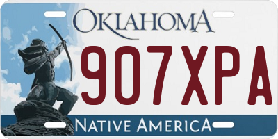 OK license plate 907XPA
