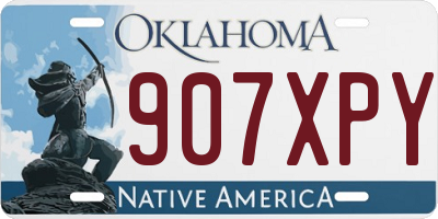 OK license plate 907XPY