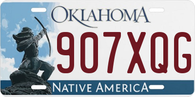 OK license plate 907XQG