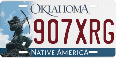 OK license plate 907XRG