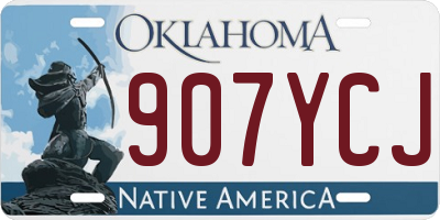OK license plate 907YCJ