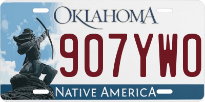 OK license plate 907YWO