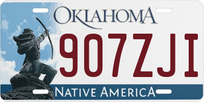 OK license plate 907ZJI