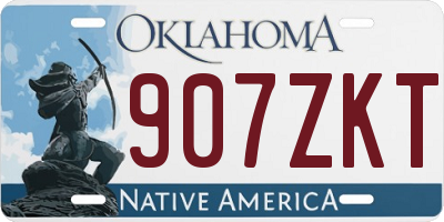 OK license plate 907ZKT
