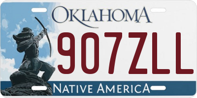 OK license plate 907ZLL