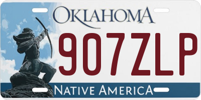 OK license plate 907ZLP