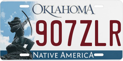 OK license plate 907ZLR