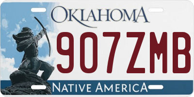 OK license plate 907ZMB
