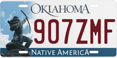 OK license plate 907ZMF