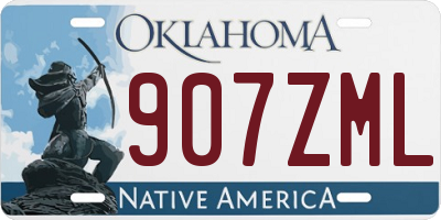 OK license plate 907ZML