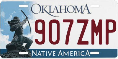OK license plate 907ZMP