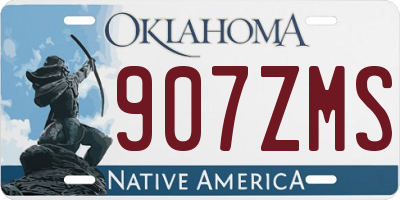 OK license plate 907ZMS