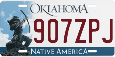 OK license plate 907ZPJ