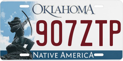 OK license plate 907ZTP