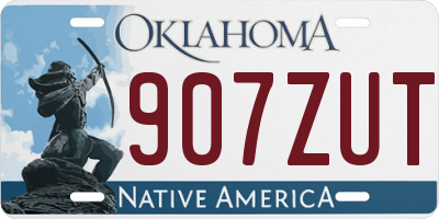 OK license plate 907ZUT