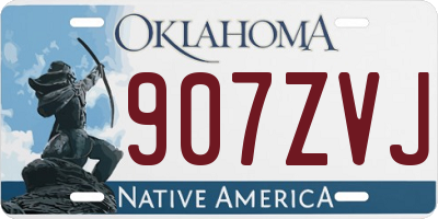 OK license plate 907ZVJ