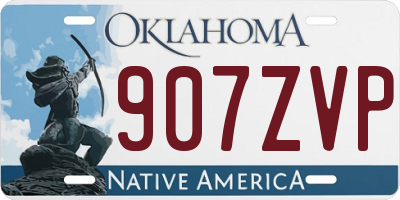 OK license plate 907ZVP