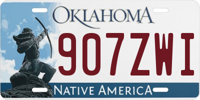 OK license plate 907ZWI