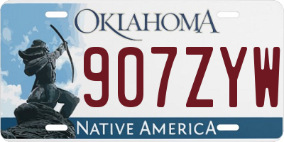 OK license plate 907ZYW