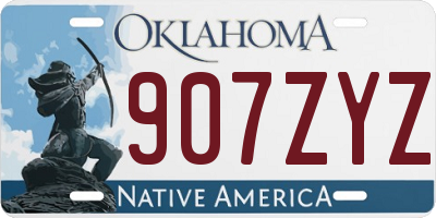 OK license plate 907ZYZ