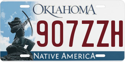 OK license plate 907ZZH