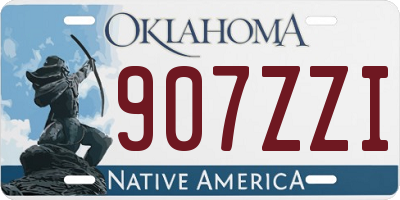 OK license plate 907ZZI