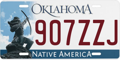 OK license plate 907ZZJ