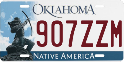 OK license plate 907ZZM