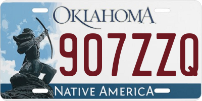 OK license plate 907ZZQ