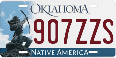 OK license plate 907ZZS