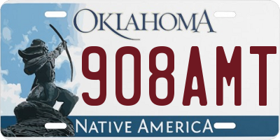 OK license plate 908AMT
