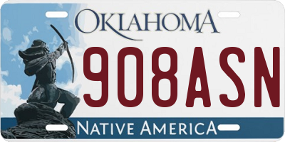 OK license plate 908ASN