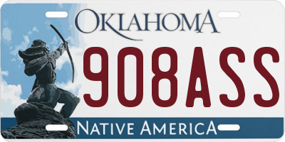 OK license plate 908ASS