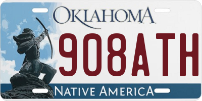 OK license plate 908ATH