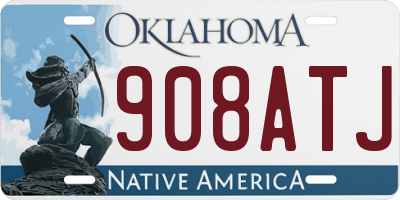 OK license plate 908ATJ