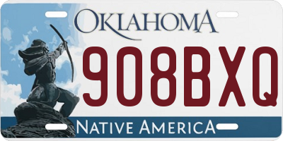 OK license plate 908BXQ