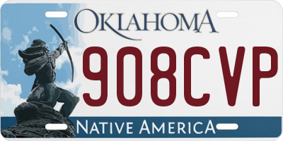 OK license plate 908CVP