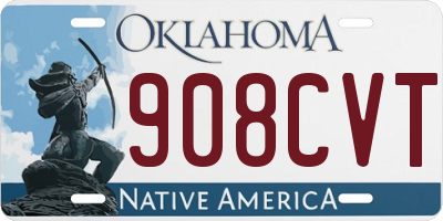 OK license plate 908CVT