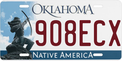 OK license plate 908ECX