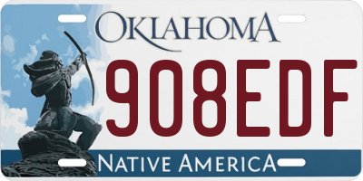 OK license plate 908EDF