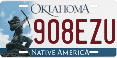 OK license plate 908EZU