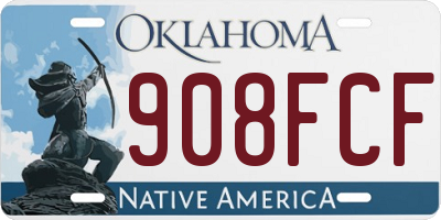 OK license plate 908FCF