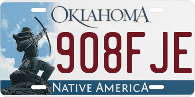 OK license plate 908FJE